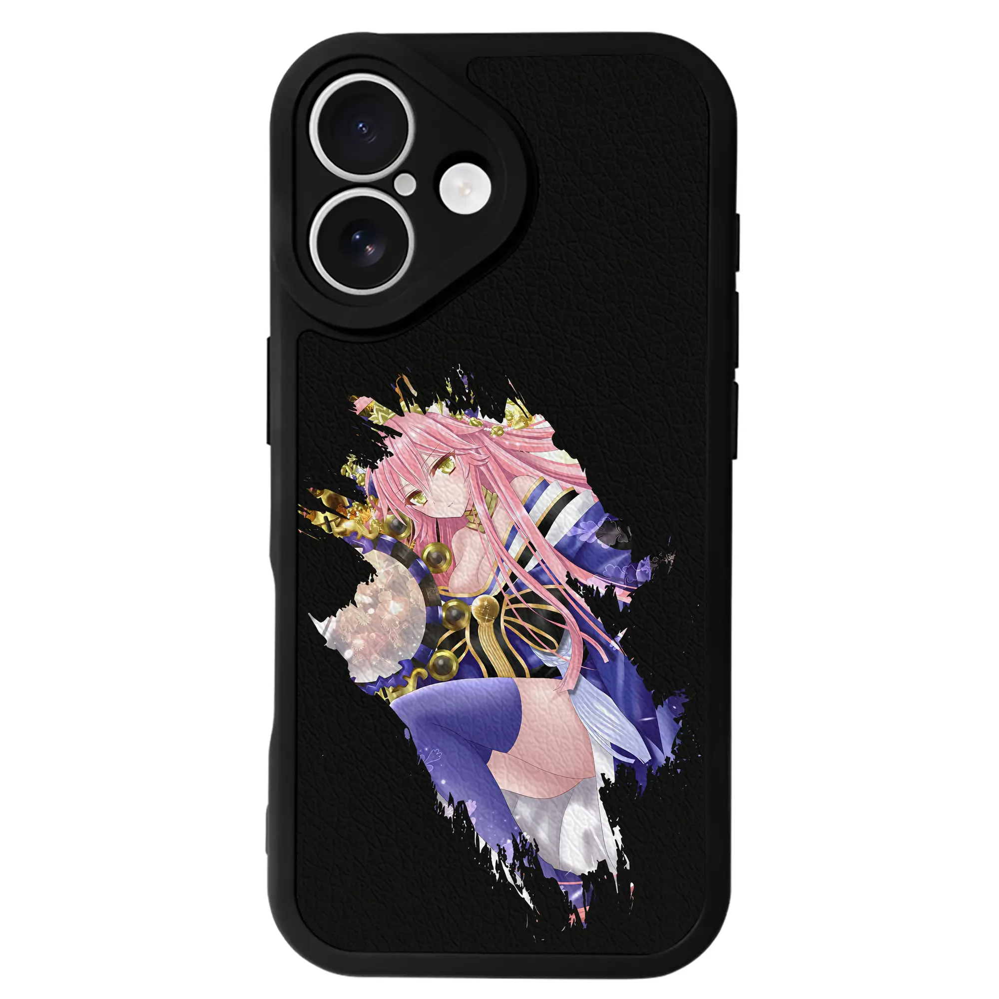 FGO グッズ,玉藻の前 - IPhone 16シリーズ対応 ・ シリコンスマホケース ・ レザー調 ・ 高精度フィット ・ 耐衝撃 ・ ワイヤレス充電対応 ・ 精密カット
